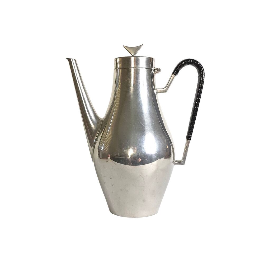 Reed & Barton MCM Pewter Coffee Pot, Denmark Pattern, John Prip Designer